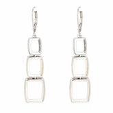 14K White Gold Semi Mount Earrings Setting Cushion CU 12x10 10x8 8x6mm 20683 - Syzjewelry